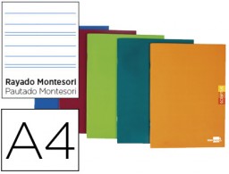 Libreta Liderpapel Scriptus A4 48h 90g/m² Montessori 3,5mm. colores surtidos